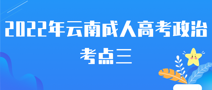 2022年云南成人高考政治考點三