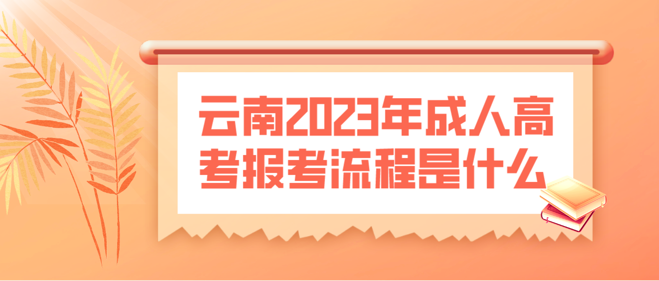 云南2023年大理成人高考報考流程是什么？