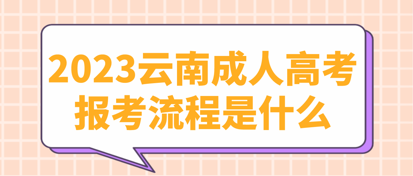 2023年云南大理成人高考報考流程是什么？